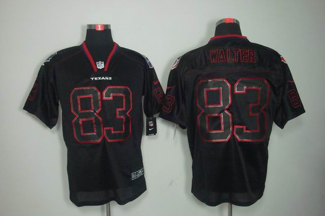 Nike Houston Texans 83 Kevin Walter Elite Black NFL Lights Out Jerseys