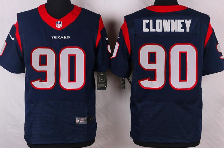Nike Houston Texans 90 Jadeveon Clowney blue elite Jerseys