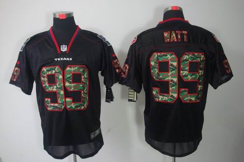 Nike Houston Texans 99 J.J. Watt Elite Black Camo NFL Jerseys