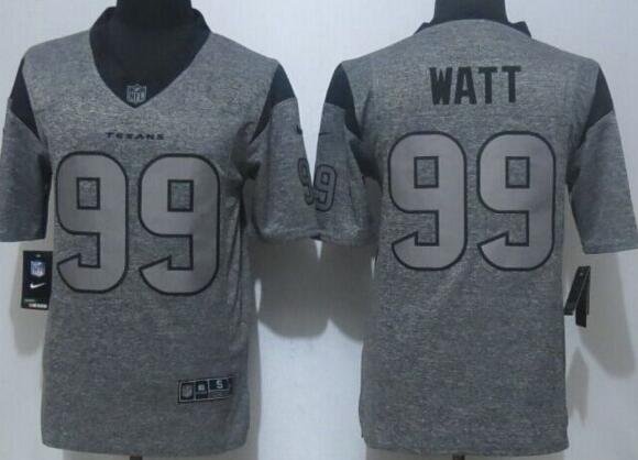 Nike Houston Texans 99 J.J. Watt Hemp grey game nfl jersey