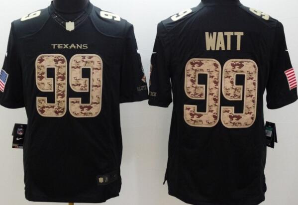 Nike Houston Texans 99 J.J. Watt black usa falg men football nfl limited jersey
