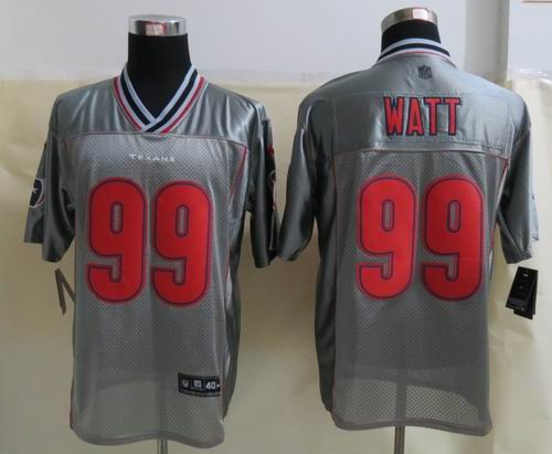 Nike Houston Texans 99 Watt Grey Vapor Elite Jerseys