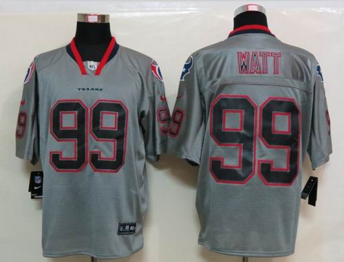 Nike Houston Texans 99 Watt Lights Out  Grey Elite Jersey