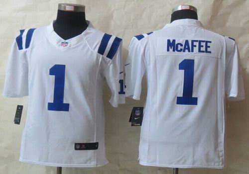 Nike Indianapolis Colts 1 McAfee White Limited Jersey