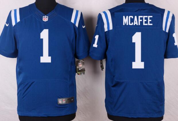 Nike Indianapolis Colts 1 McAfee blue men nfl football Elite Jerseys