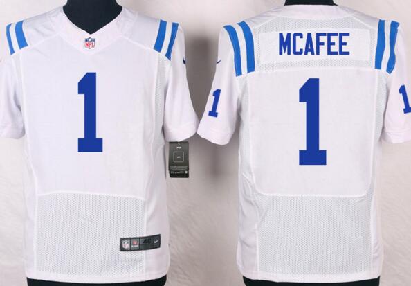 Nike Indianapolis Colts 1 McAfee white men nfl football Elite Jerseys