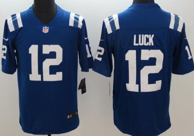 Nike Indianapolis Colts 12 Luck Platinum White usa falg nfl football Limited Jersey