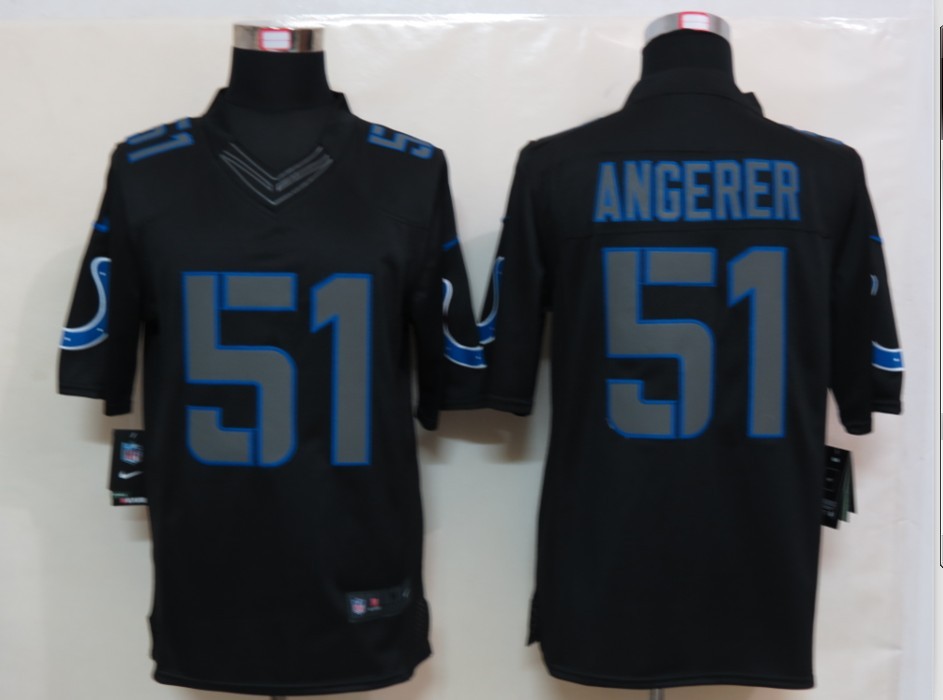 Nike Indianapolis Colts 51 Angerer Impact Limited Black Jersey