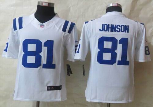 Nike Indianapolis Colts 81 Johnson White Limited Jersey