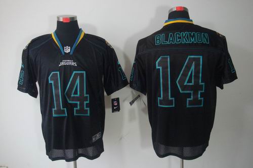 Nike Jacksonville Jaguars #14 Justin Blackmon Elite Black NFL Lights Out Jerseys