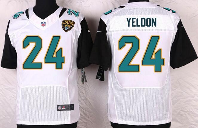 Nike Jacksonville Jaguars 24 T.J. Yeldon elite white NFL Jerseys