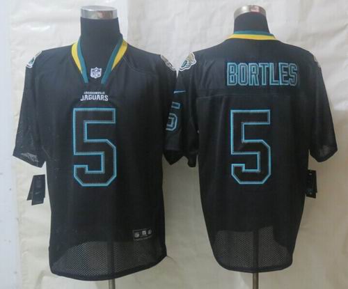 Nike Jacksonville Jaguars 5 Bortles Lights Out Black Elite Jerseys