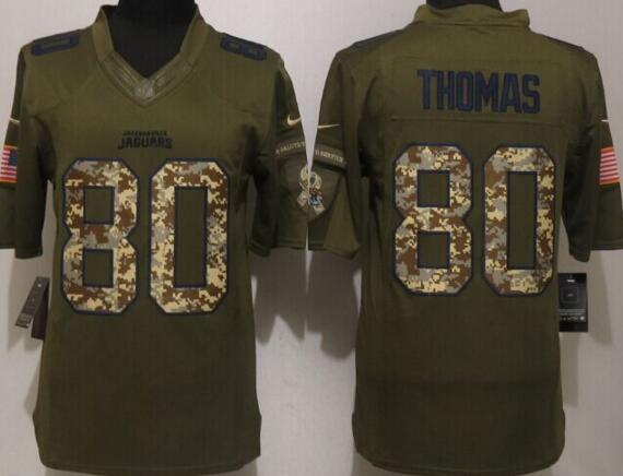 Nike Jacksonville Jaguars 80 Thomas Green Salute To Service Limited Jersey