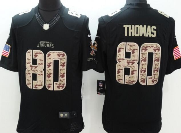 Nike Jacksonville Jaguars 80 Thomas black usa falg men Limited Jersey