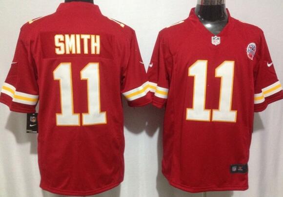 Nike Kansas City Chiefs 11 Alex Smith Game Red NFL Jersey