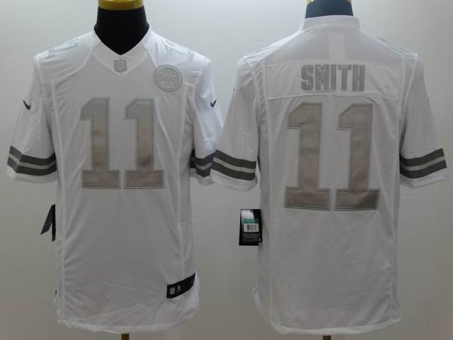 Nike Kansas City Chiefs 11 Alex Smith Platinum White Limited Jerseys