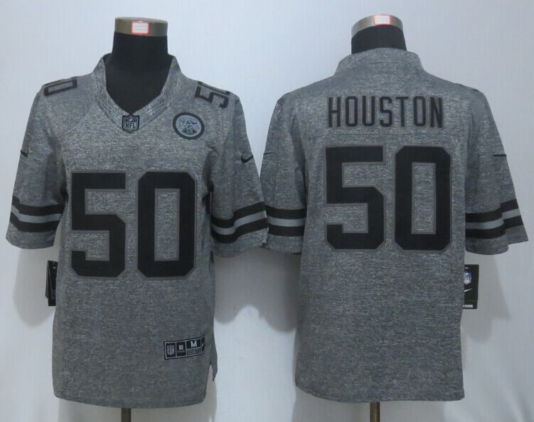 Nike Kansas City Chiefs 50 Houston Gray Men Stitched Gridiron Gray Limited Jersey