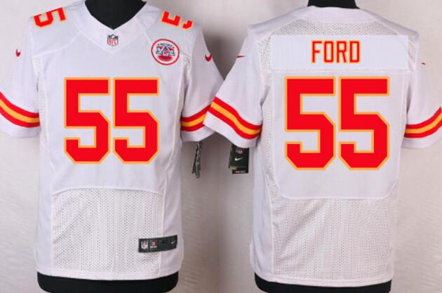 Nike Kansas City Chiefs 55 Ford Elite white NFL football men Jerseys