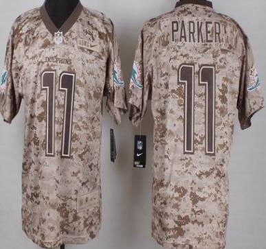 Nike Miami Dolphins 11 DeVante Parker camo USMC NFL Jerseys