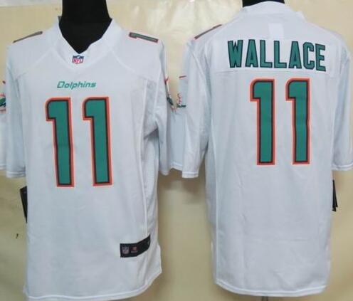 Nike Miami Dolphins 11 Wallace White Limited Jerseys