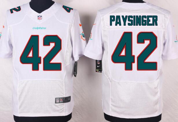 Nike Miami Dolphins 42 Spencer Paysinger Elite white men football NFL Jerseys