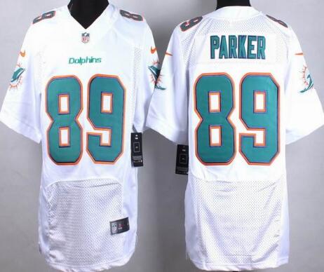 Nike Miami Dolphins 89 DeVante Parker Elite white NFL Jerseys