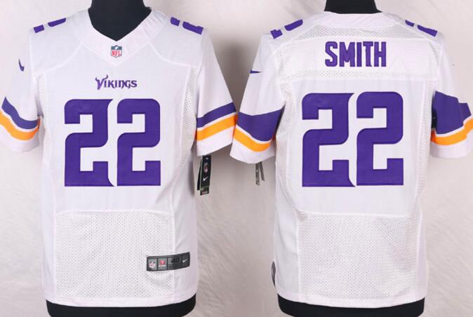 Nike Minnesota Vikings 22 Smith White nike Jerseys