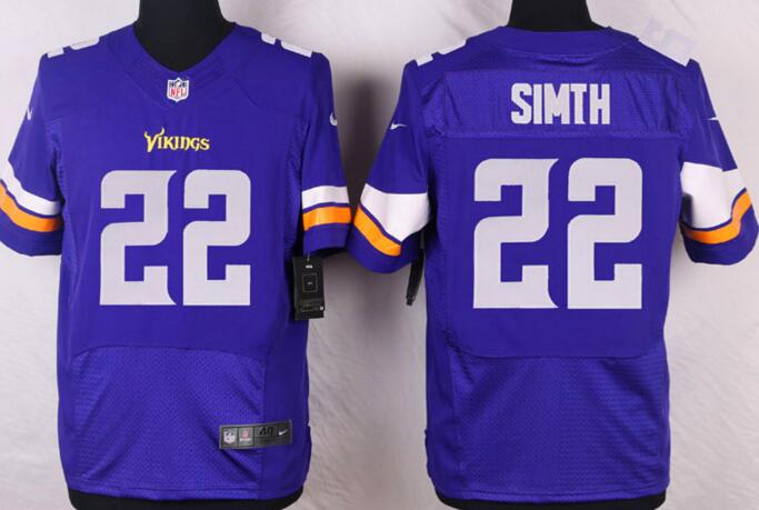 Nike Minnesota Vikings 22 Smith purple football Jerseys