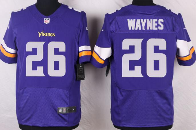 Nike Minnesota Vikings 26 Trae Waynes purple elite jerseys