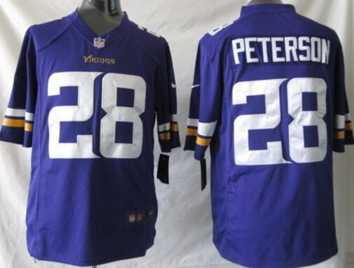 Nike Minnesota Vikings 28 Adrian Peterson Game Purple NFL Jerseys