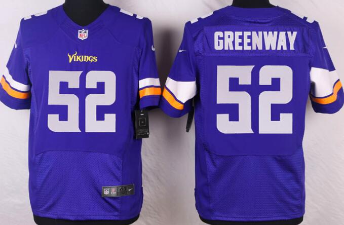 Nike Minnesota Vikings 52 Greenway Purple elite Jerseys