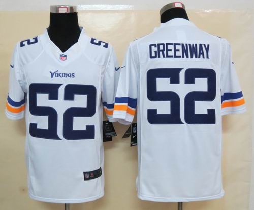 Nike Minnesota Vikings 52 Greenway White Limited Jerseys