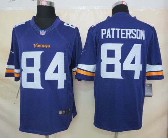 Nike Minnesota Vikings 84 Patterson Purple Limited Jerseys