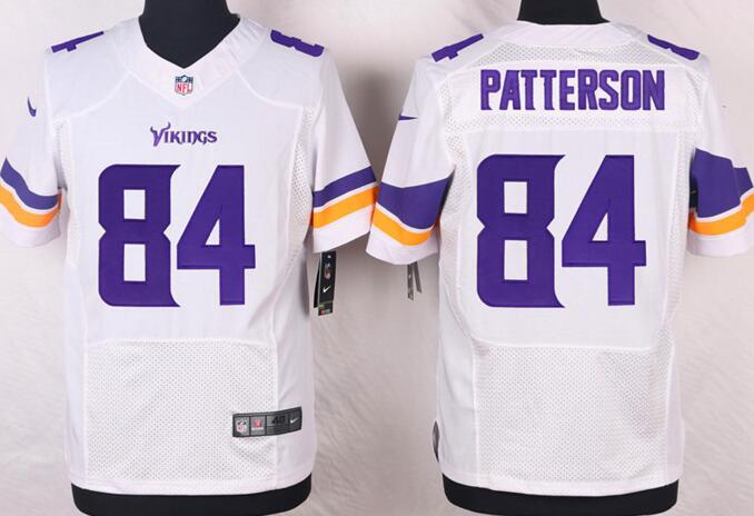 Nike Minnesota Vikings 84 Patterson White elite Jersey