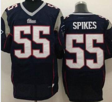 Nike New England 55 Brandon Spikes Elite blue Jersey