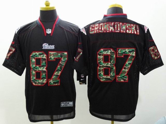 Nike New England Patriots #87 Gronkowski Fashion Black Elite nfl Jerseys
