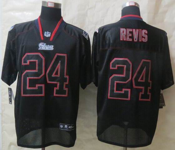 Nike New England Patriots 24 Revis Lights Out Black Elite Jersey
