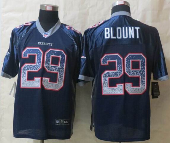 Nike New England Patriots 29 Blount Drift Fashion Blue Elite Jerseys