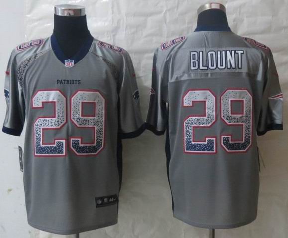 Nike New England Patriots 29 Blount Drift Fashion Grey Elite Jersey