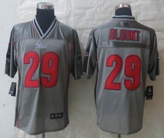 Nike New England Patriots 29 Blount Grey Vapor Elite Jersey