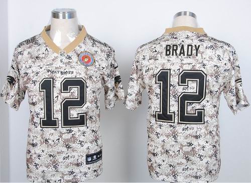 Nike New England Patriots Tom Brady 12 corps camo nfl jerseys