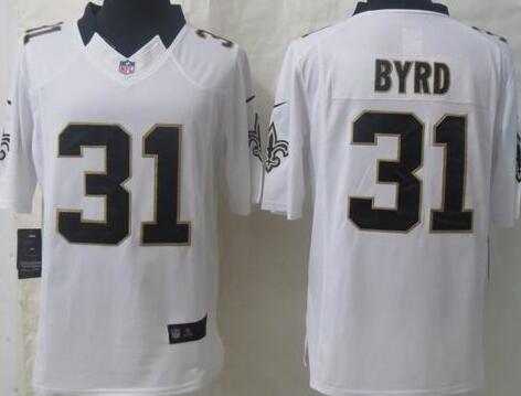Nike New Orleans Saints  31 Byrd White Limited Jerseys