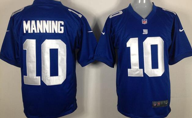Nike New York Giants 10 Eli Manning Game Blue NFL Jerseys