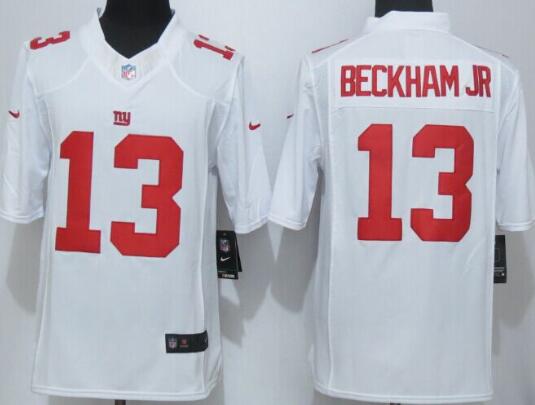 Nike New York Giants 13 Beckham jr White Limited Jersey
