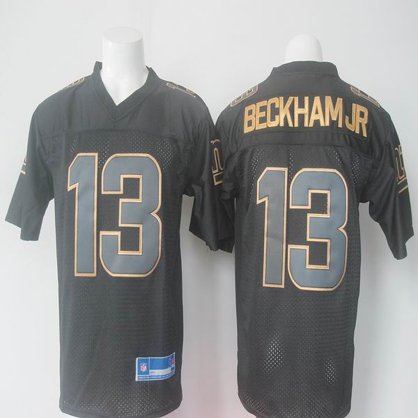 Nike New York Giants 13 Odell Beckham Jr Black Gold Puzzler Collection Elite NFL Jerseys