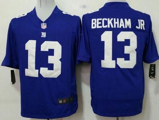 Nike New York Giants 13 Odell Beckham Jr blue game nfl jerseys