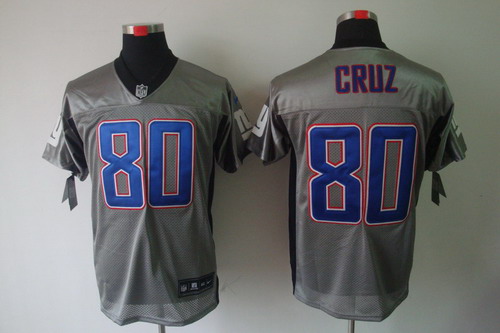 Nike New York Giants 80 Victor Cruz Elite NFL Grey Shadow Jerseys