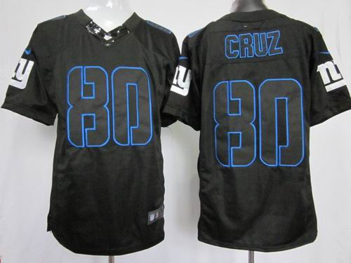 Nike New York Giants 80 Victor Cruz Impact Limited Black NFL Jerseys