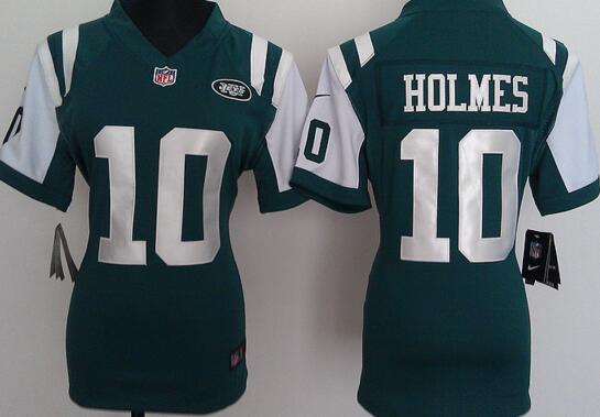 Nike New York Jets 10 holmes women green NFL football Jerseys