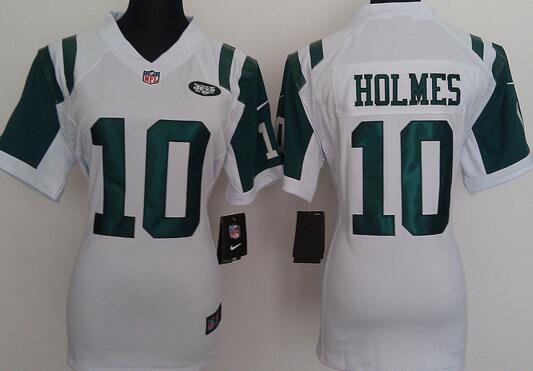 Nike New York Jets 10 holmes women white NFL football Jerseys